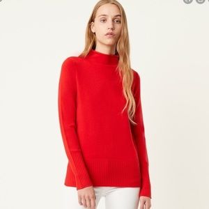 NWOT French Connection Red Mock Neck Sweater